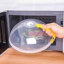 غطاء طعام الميكرويف بيد لتوزيع الحرارة بالتساوي والحفاظ على الميكرويف من الأتساخ