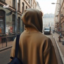 هودي "كايرو" اوفر سايز قطن للرجال باللون البني