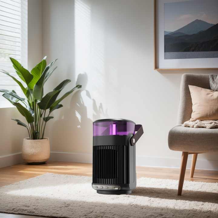 دفاية مكتب كهربائية دوارة 90 درجة مع مرطب جو بالبخار - 800 واط