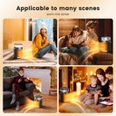 دفاية مكتب كهربائية دوارة 90 درجة مع مرطب جو بالبخار - 800 واط