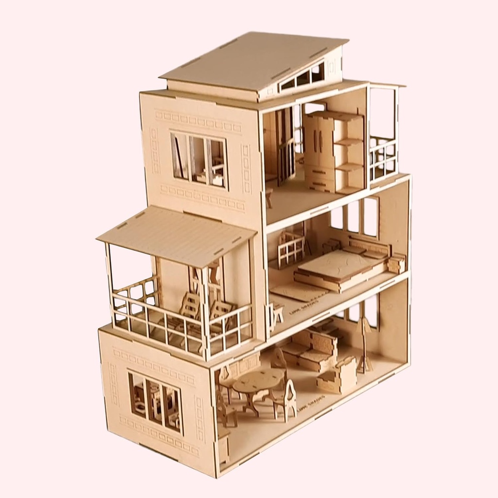 لعبة بازل خشبي 230 قطعة ثلاثي الابعاد  لتسلية وتحفيز ذهن الاطفال