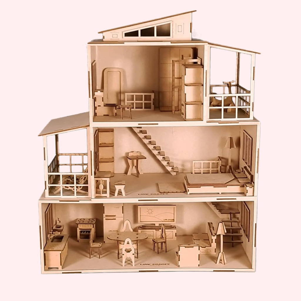 لعبة بازل خشبي 230 قطعة ثلاثي الابعاد  لتسلية وتحفيز ذهن الاطفال