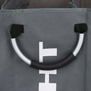 سلة غسيل ثلاثية لفرز الملابس قابلة للطي وبيد لسهولة حملها