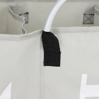 سلة غسيل ثلاثية لفرز الملابس قابلة للطي وبيد لسهولة حملها