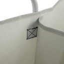 سلة غسيل ثلاثية لفرز الملابس قابلة للطي وبيد لسهولة حملها