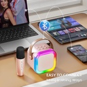 مكبر صوت ميني مزود بميكروفون مع ليد مضئ بالوان مختلفة