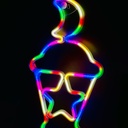 فانوس رمضان مجسم باضاءة نيون ملونة ثابتة بارتفاع 50 سم