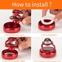 تعمل بالطاقة الشمسية فواحة لتابلوه السيارة على شكل كرة بلورية مزدوجة الحلقات