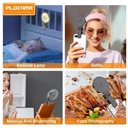 رينج لايت ميني  بمشبك مرن دوار 180 مع اضاءة احترافية ب 6 مستويات للسطوع