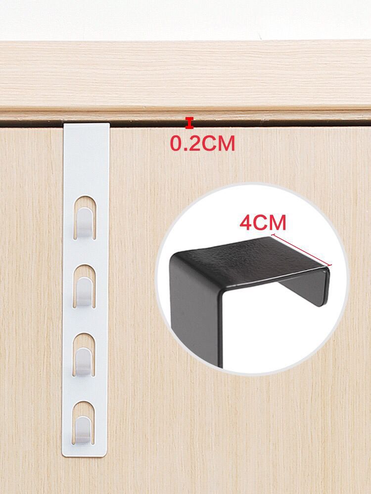 شماعة باب معدنية 4 هوك متعددة الأستخدامات وغير قابلة للصدأ