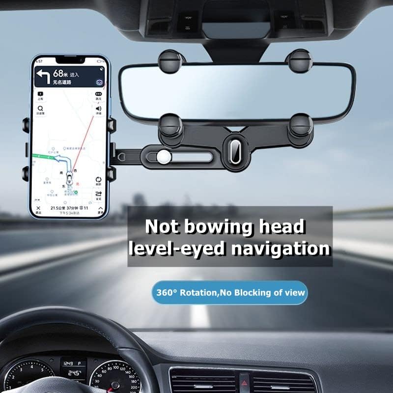 حامل مرايا دوار 360 تثبت علي المرايا الداخلية للسيارات لقيادة امنة