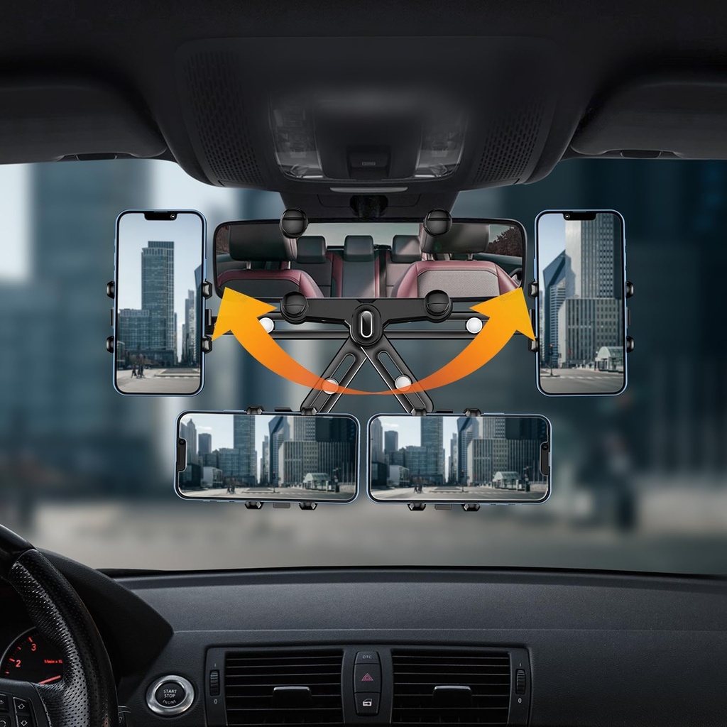 حامل مرايا دوار 360 تثبت علي المرايا الداخلية للسيارات لقيادة امنة