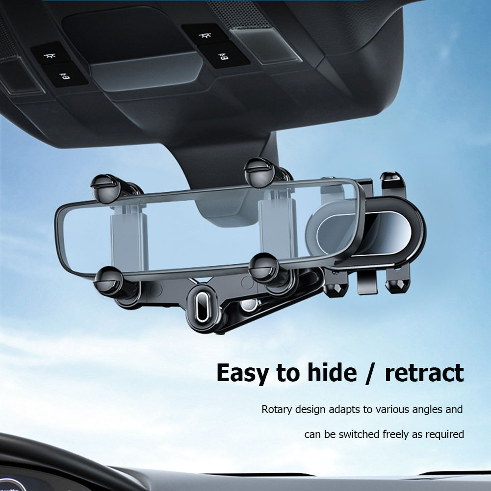 حامل مرايا دوار 360 تثبت علي المرايا الداخلية للسيارات لقيادة امنة