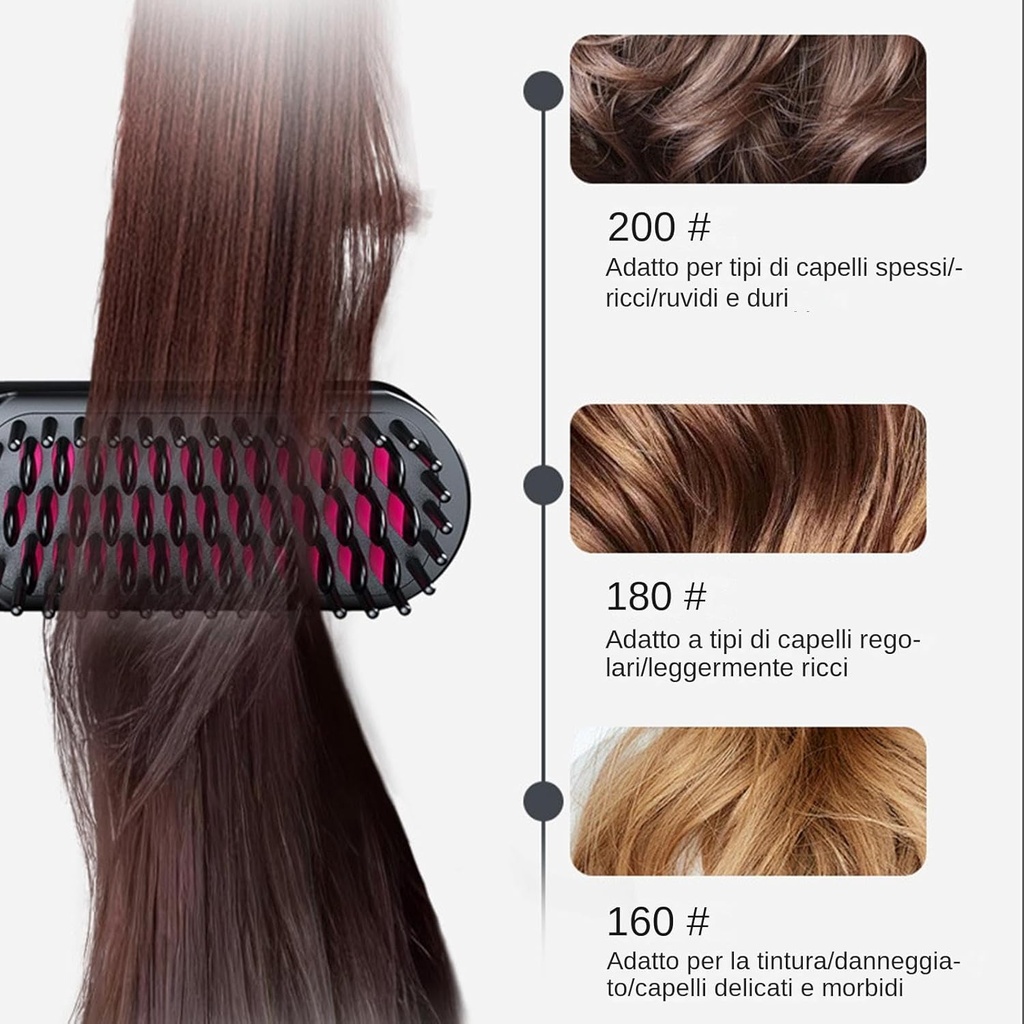 فرشة فرد الشعر لاسلكية ب 3 مستويات حراراة مختلفة بيو اس بي للشحن