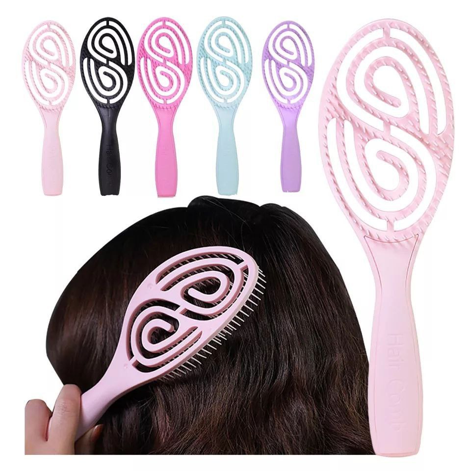 فرشة شعر لفك التشابك بدون الم وتدليك فروة الرأس مناسبة للرجال والنساء