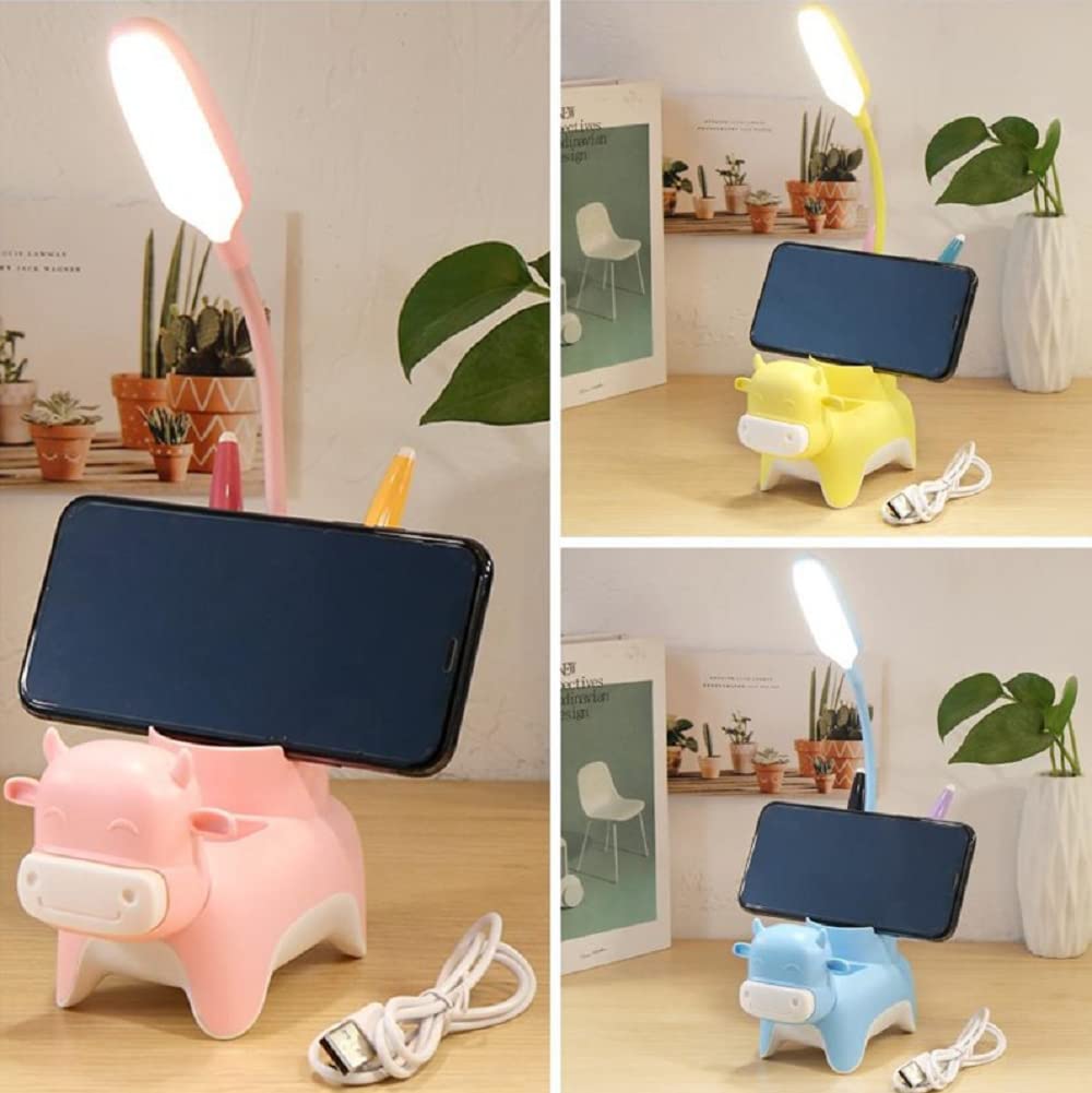 وناسة مكتب شكل بقرة باضاءة صفراء 3 مستويات قابل للشحن