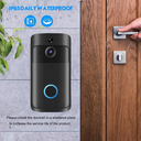 جرس باب لاسلكي بكاميرا يعمل بالواي فاي مع صوت ثنائي الاتجاه لامان المنزل