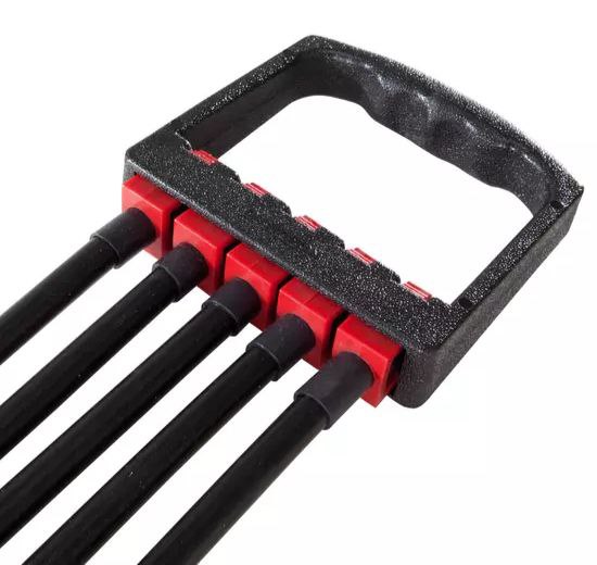 مشد رياضي 5 حبل متغير المقاومة لممارسة تمارين الذراع والصدر وتقوية العضلات في المنزل