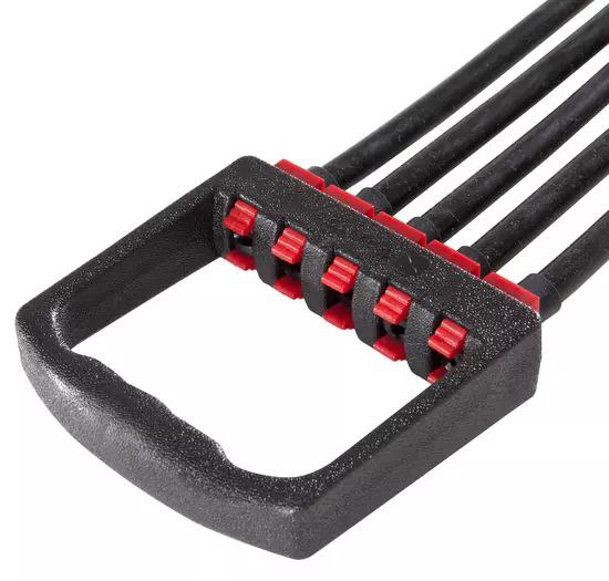 مشد رياضي 5 حبل متغير المقاومة لممارسة تمارين الذراع والصدر وتقوية العضلات في المنزل