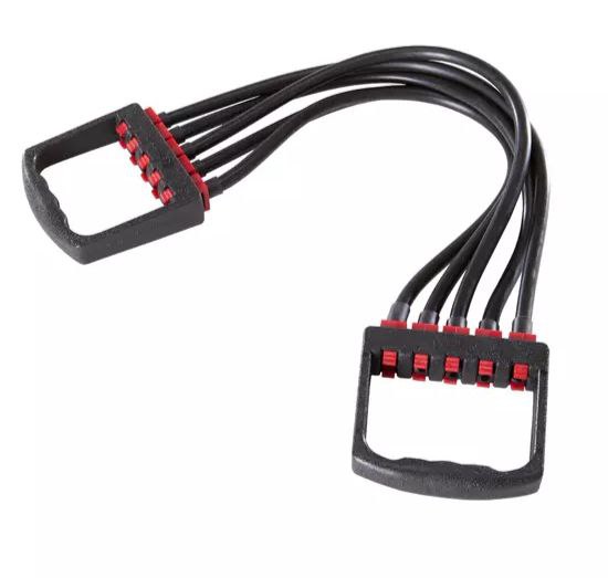 مشد رياضي 5 حبل متغير المقاومة لممارسة تمارين الذراع والصدر وتقوية العضلات في المنزل