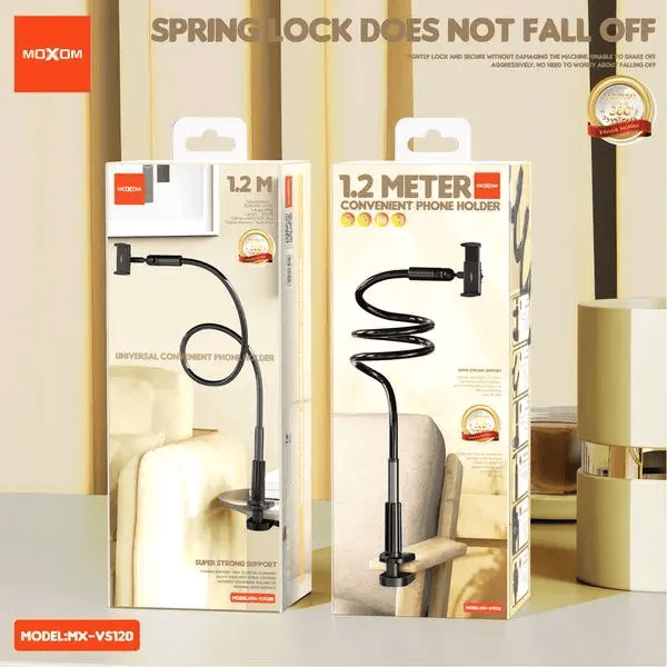 استاند وحامل للموبايل بذراع حلزوني مرن قابل للتعديل 360 درجة