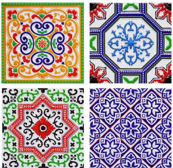 استيكر مانديلا ثري دي بأشكال بارزة سهل التنظيف لتجديد ديكور المطبخ والحمام