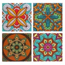 استيكر مانديلا ثري دي بأشكال بارزة سهل التنظيف لتجديد ديكور المطبخ والحمام