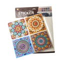 استيكر مانديلا ثري دي بأشكال بارزة سهل التنظيف لتجديد ديكور المطبخ والحمام