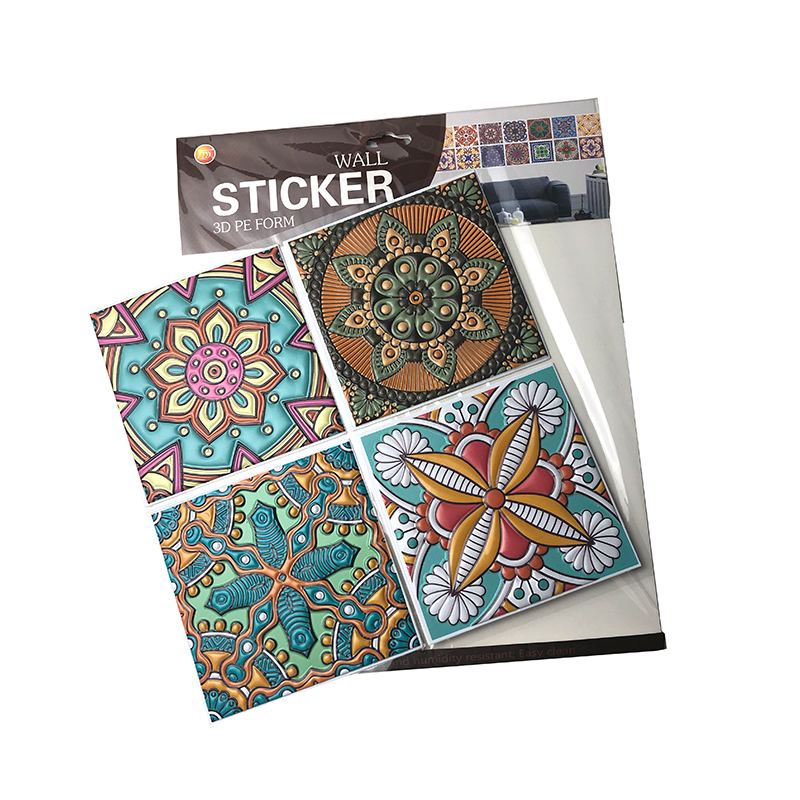استيكر مانديلا ثري دي بأشكال بارزة سهل التنظيف لتجديد ديكور المطبخ والحمام