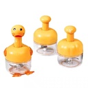 قطاعة ومفرمة يدوية للتوم والبصل والخضروات بشفرات ستاليس من الداخل  شكل بطة