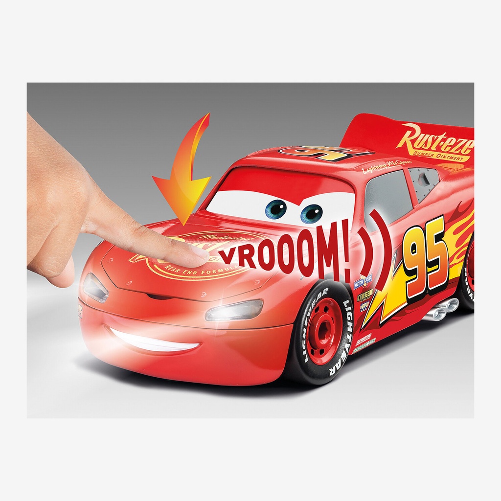 سيارة سباق ميني مجسمة للأطفال مضيئة مع موسيقي تصميم برق ماكوين