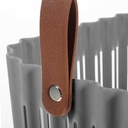 باسكت غسيل لحمل الملابس مزود ب بيد جلد من الجانبين لسهولة الحمل