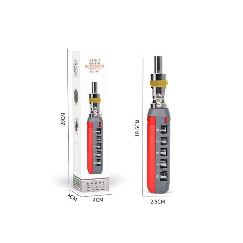 مفك براغي مغناطيسية 12 في 1 برأس قابلة للدوران بزوايا 180 درجة