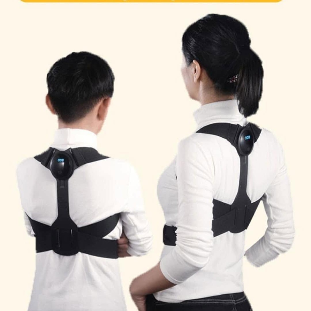 حزام تصحيح وضعية الضهر و العمود الفقري قابل للتعديل مع شاشة ليد تعمل بالاهتزاز