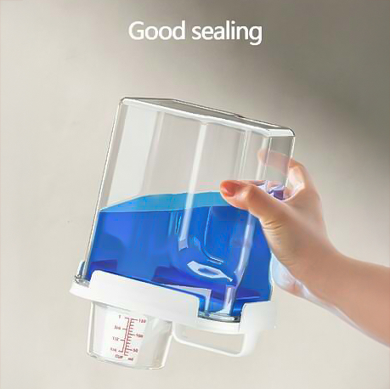 علبة تخزين مسحوق  الغسيل 1800 ملي مع كوب معياري محكم الغلق