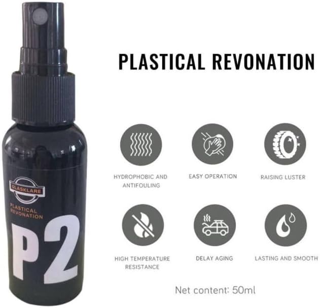 ملمع ومعالج الاجزاء البلاستيكية و الجلدية للسيارة P2اسبراي