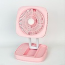 - تعمل بالشحن مروحة مكتب قابلة للطي مع اضاءة ليد و3 سرعات تهوية