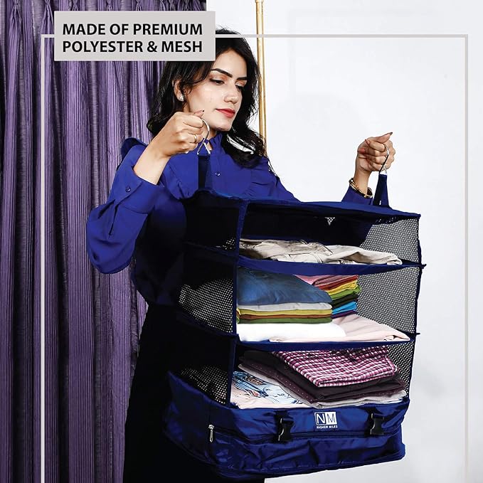 منظم دولاب 4 دور لترتيب الملابس مزود ب2 هوك لسهولة التعليق