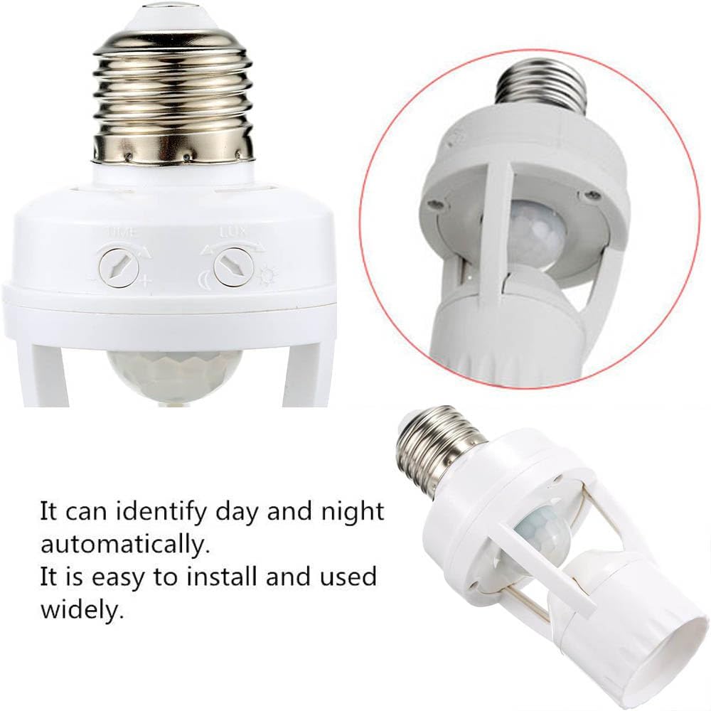 دواية لمبة كهربائية تضئ بسينسور حركة مع امكانية التحكم في درجة الاضاءة