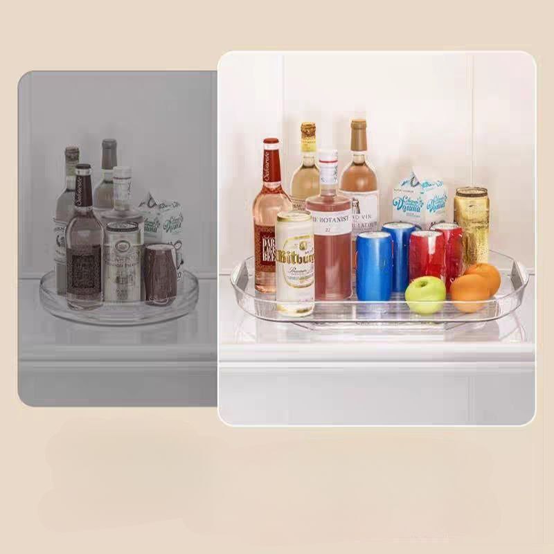 منظم اكليريك دوار  360 بقاعدة ثابتة لتنظيم ادوات المطبخ والتلاجة