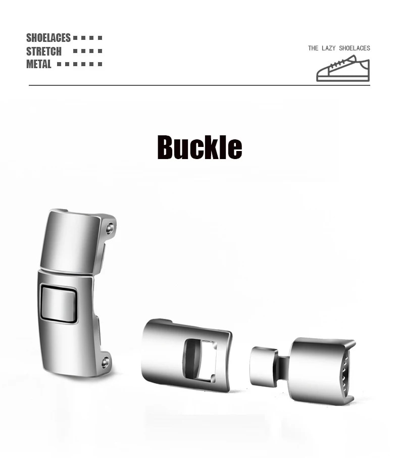 رباط حذاء مرن بقفل لضمان عدم الفك للاحذية الرسمية والرياضية بالوان مختلفة للكبار والاطفال