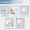 قفل امان لاصق برقم سري للدواليب والادراج والثلاجة لحماية الاطفال