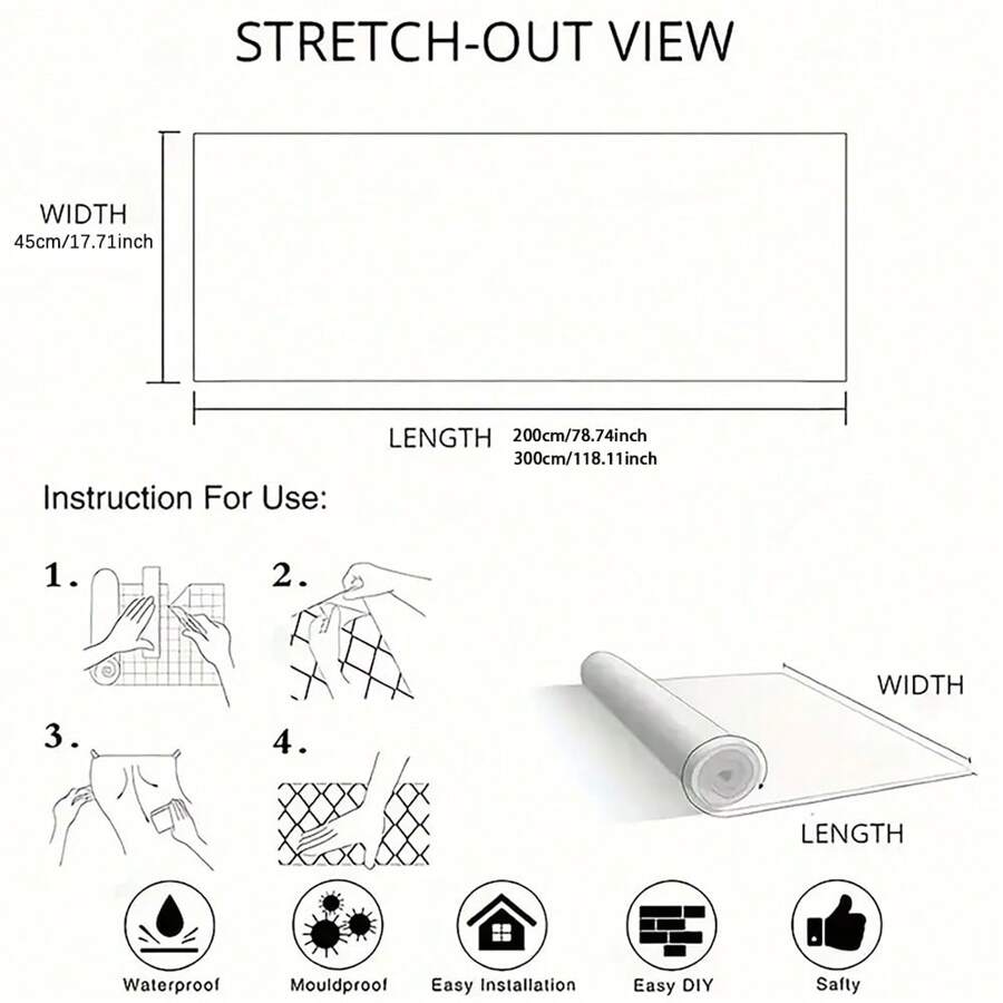 رول استيكر لاصق بتصميم خشبي مقاس 45 × 200 سم لتجديد وتزيين أسطح المطبخ والتربيزات