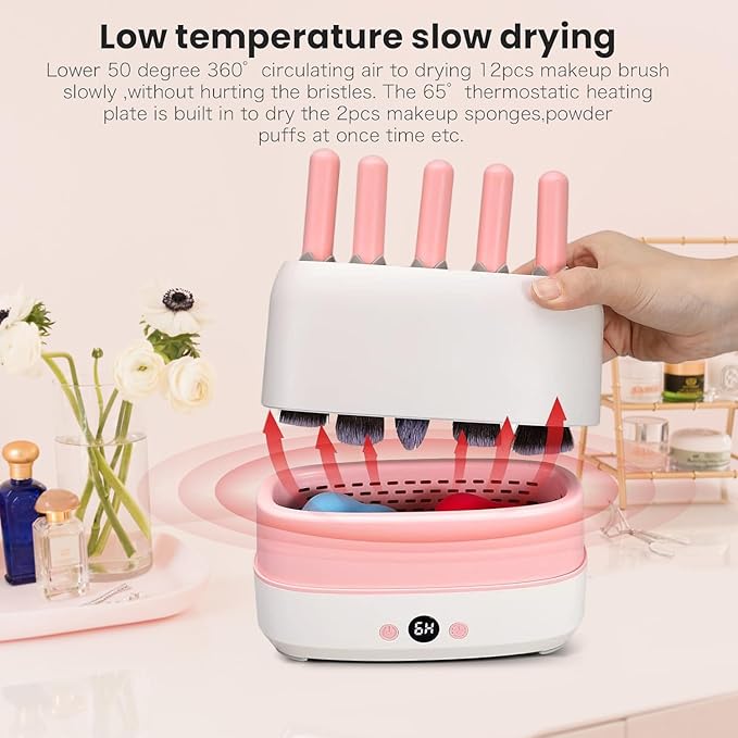 جهاز تجفيف حراري لفرش وإسفنجات الميك اب يعمل بيو اس بي