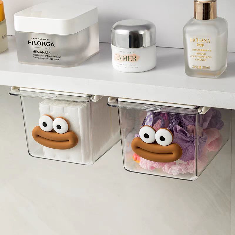 درج تخزين معلق يثبت تحت الرفوف لحمل المنديل والاكسسوارات وغيره