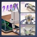 كابل شحن 4 * 1 متعدد النوافذ مزود بإضاءة أر جي بي_  بقدرة 240 واط