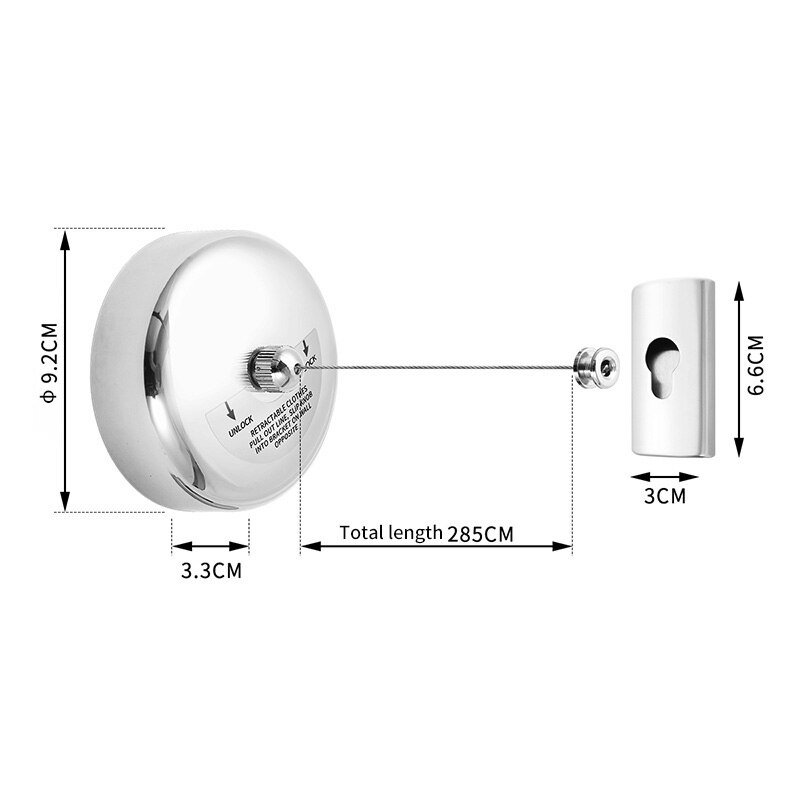 منشر غسيل معدني قابل للطي ومقاوم للصدأ مناسب للسفر