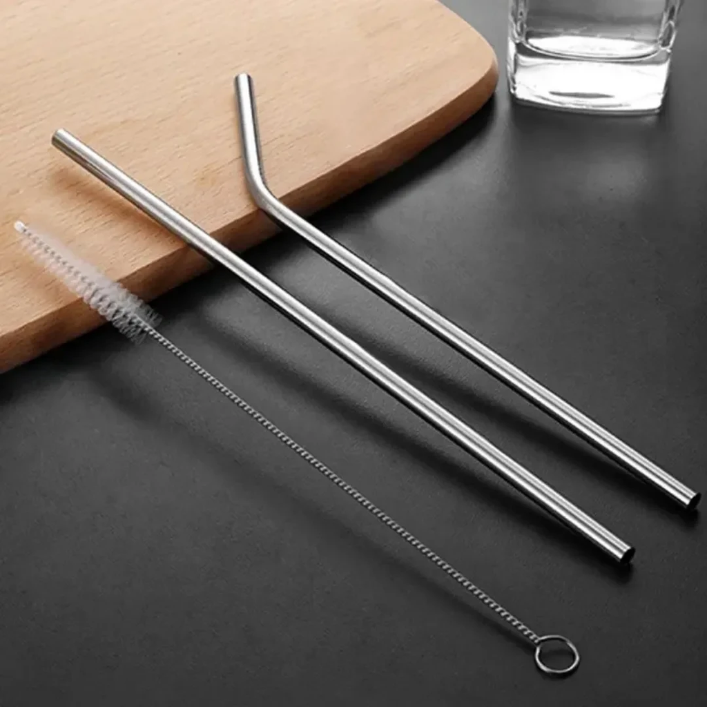 شاليموه استانليس ستيل 5 قطع أشكال وأحجام مختلفة مع فرش تنظيف لإعادة الأستخدام