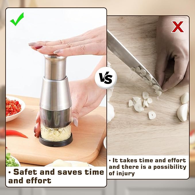 كبه يدويه للثوم استانلس