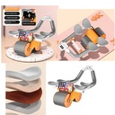 عجلة رياضية بمسند يد لممارسة تمارين الضغط والبطن مع مؤقت ووسادة لحماية الركبة